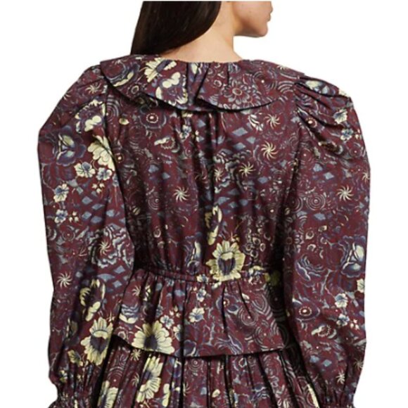 Ulla Johnson Lola Floral Tiered Minidress Heliotrope - New with tag - Picture 3 of 4